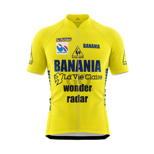 1986 Tour De France Yellow Retro Cycling Jersey