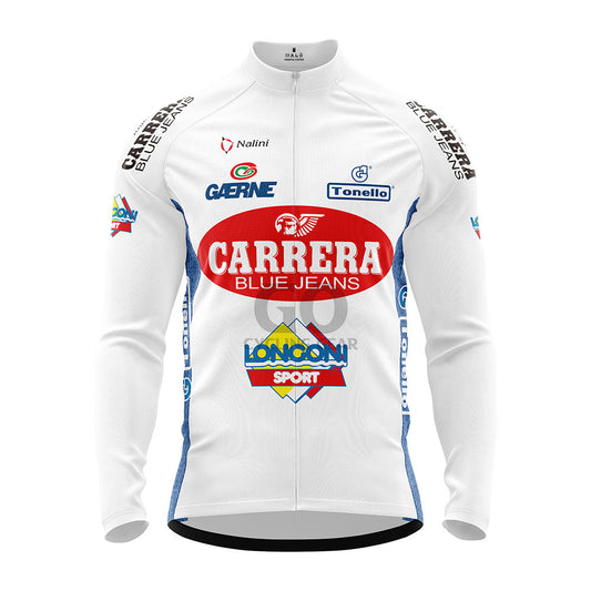 1996 Carrera - Longoni  Retro Long Sleeve Cycling Jersey