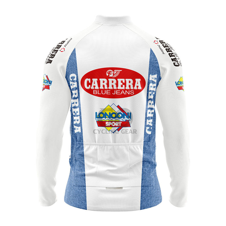 1996 Carrera - Longoni  Retro Long Sleeve Cycling Jersey