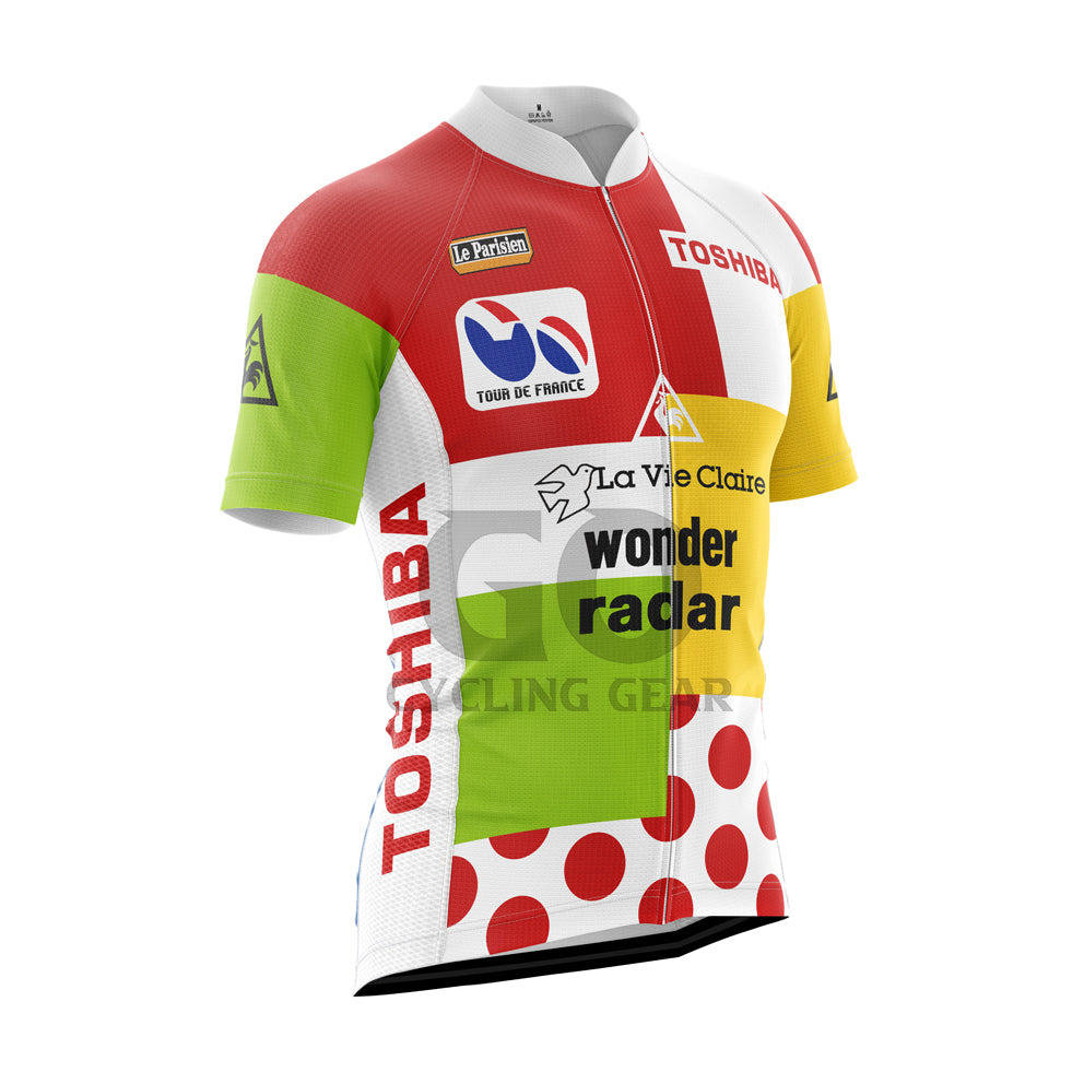 Tour de France 1985 La Vie Claire Piet Mondrian Cycling Jersey