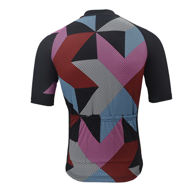 Radtrikot mit geometrischem Print