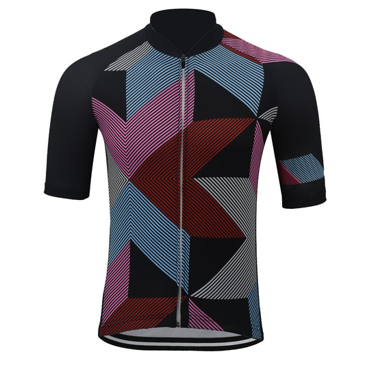 Maillot de cyclisme à imprimé géométrique