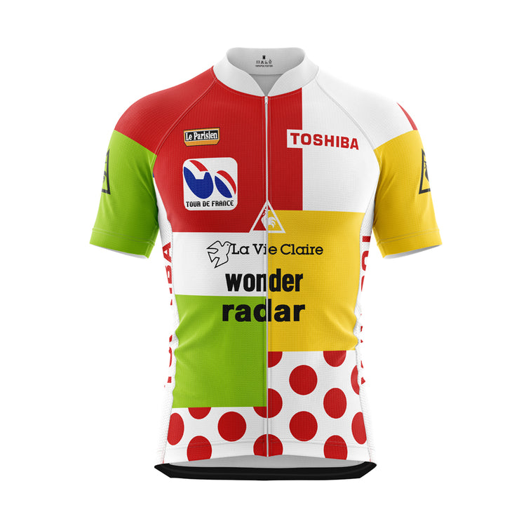 Tour de France 1985 La Vie Claire Piet Mondrian Radtrikot