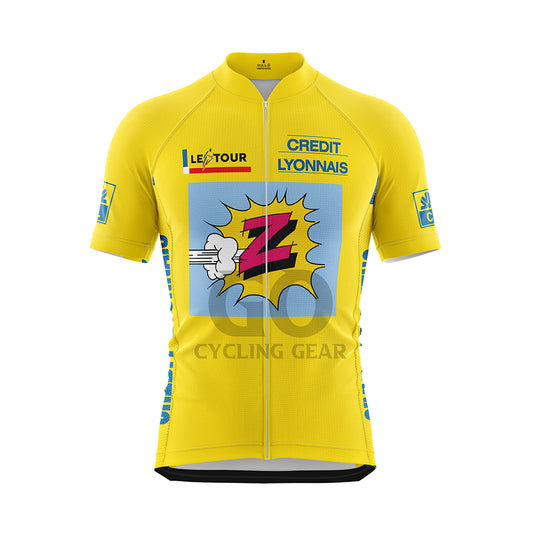 Greg Lemond Yellow Team Z Cycling Jersey Tour de France 1990