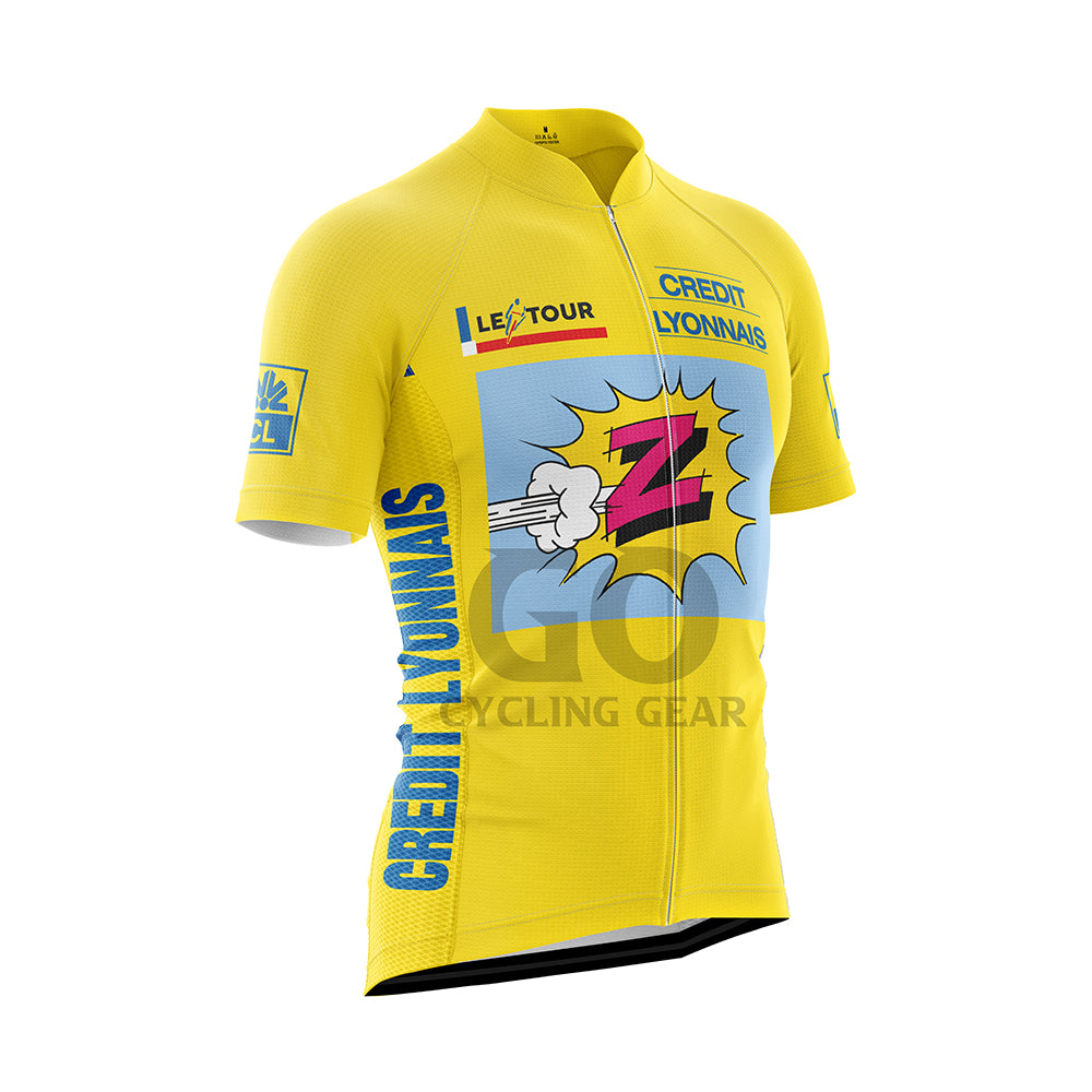 Greg Lemond Yellow Team Z Cycling Jersey Tour de France 1990