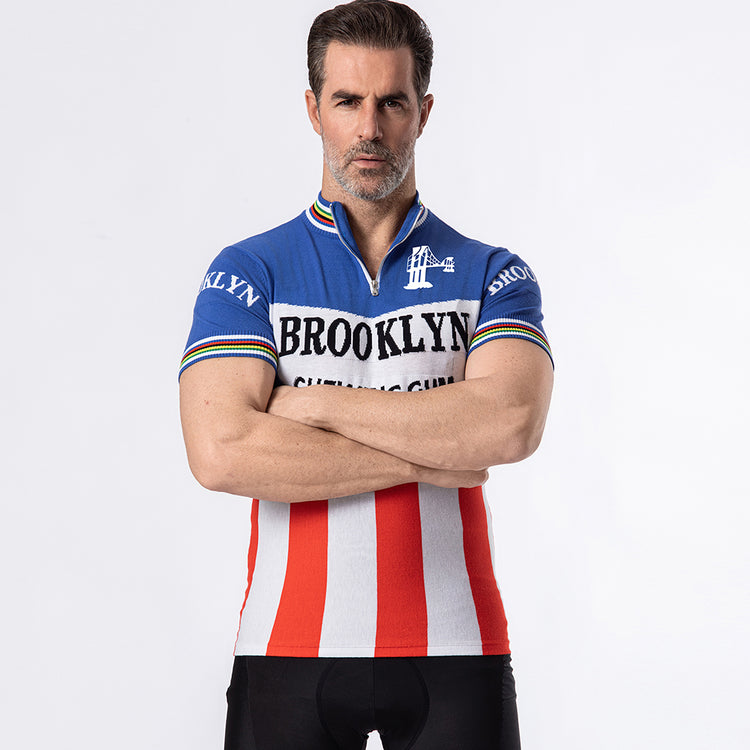 Maillot de cyclisme rétro en laine Brooklyn