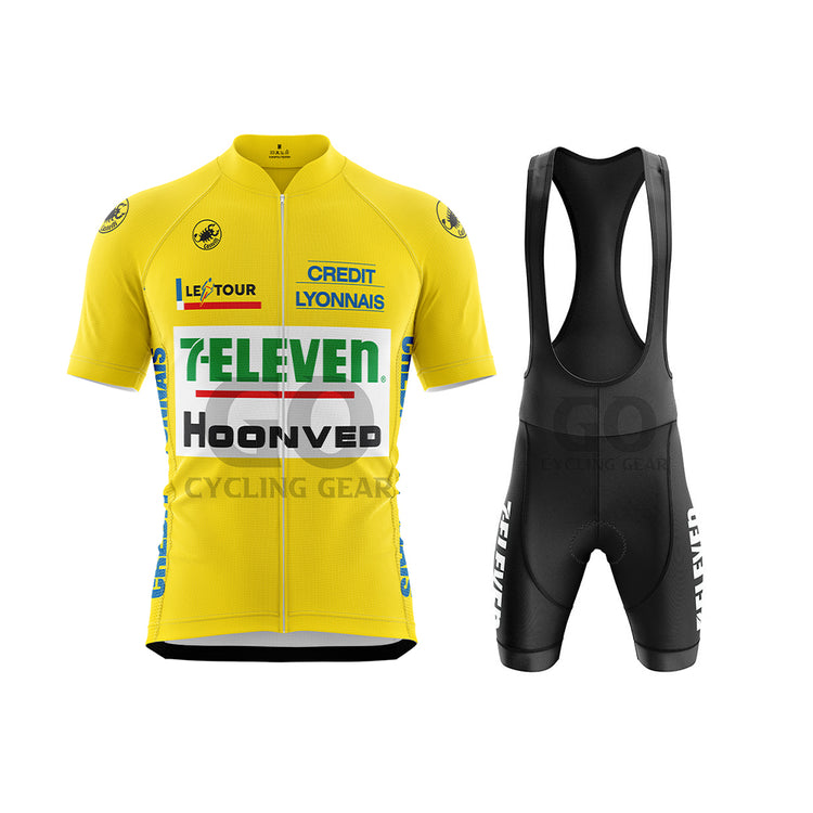 7-Eleven Retro Yellow Cycling Jersey-1990