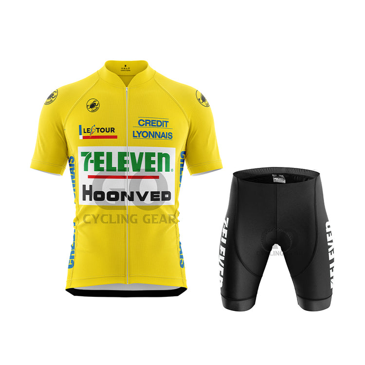 7-Eleven Retro Yellow Cycling Jersey-1990