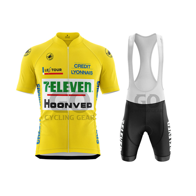 7-Eleven Retro Yellow Cycling Jersey-1990