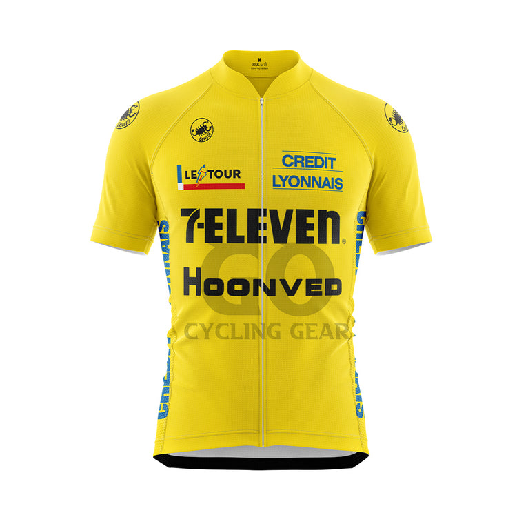 7-Eleven Retro Yellow Cycling Jersey-1990