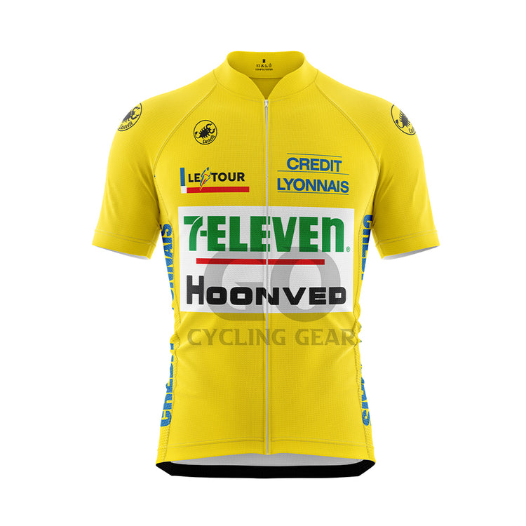 7-Eleven Retro Yellow Cycling Jersey-1990