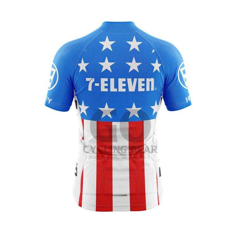 7 Eleven 11 USA Descente Blue Retro Cycling Jersey