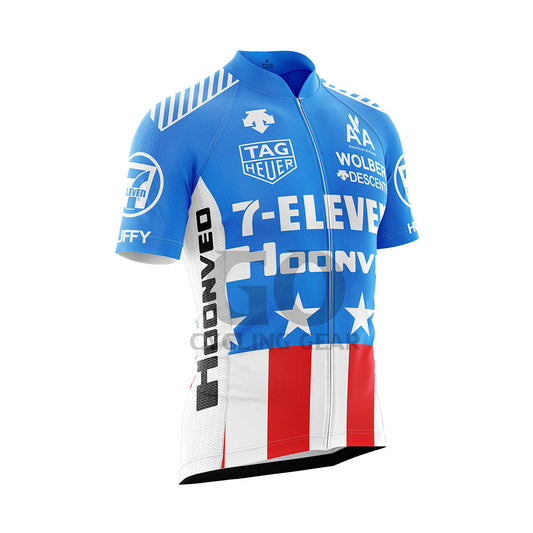 7 Eleven 11 USA Descente Blue Retro Cycling Jersey