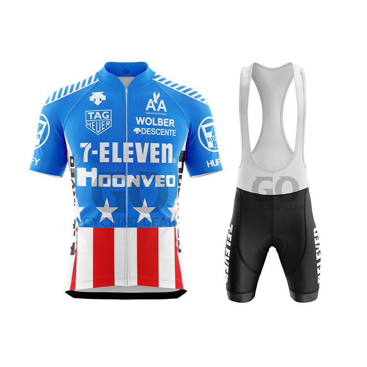 7 Eleven USA Descente Blue Retro Cycling Kits