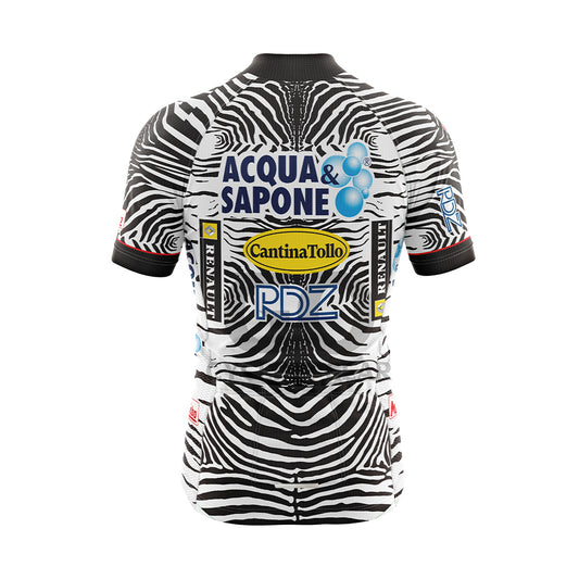 Acqua Sapone Cantina Tollo Zebra Retro Cycling Jersey