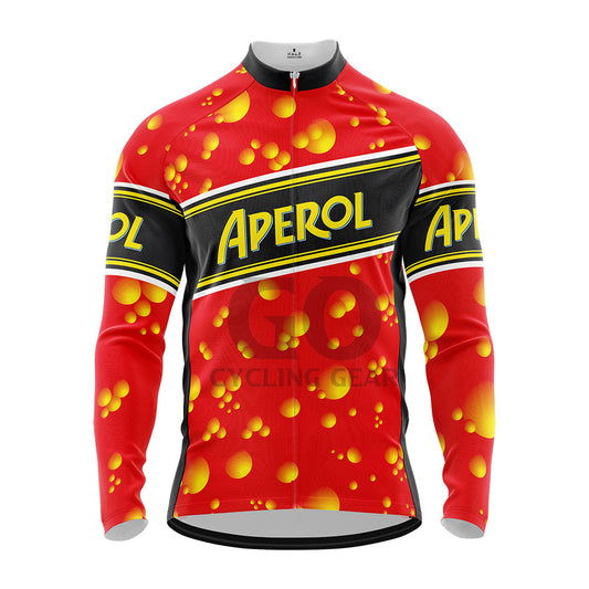 Aperol Beer Retro Long Sleeve Cycling Jersey