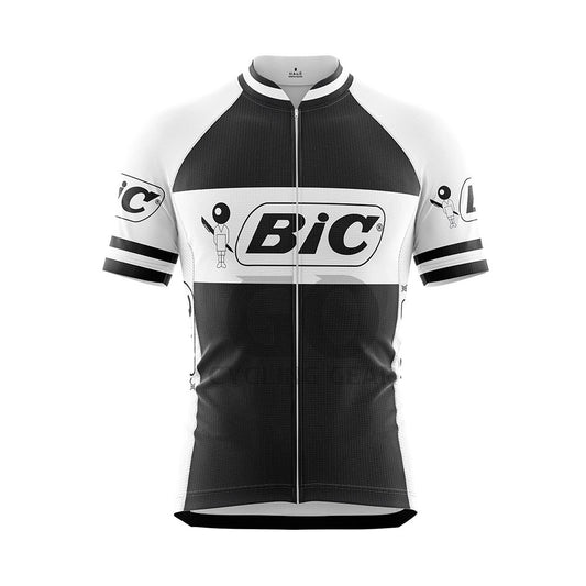 Team Bic Retro Cycling Jersey Black