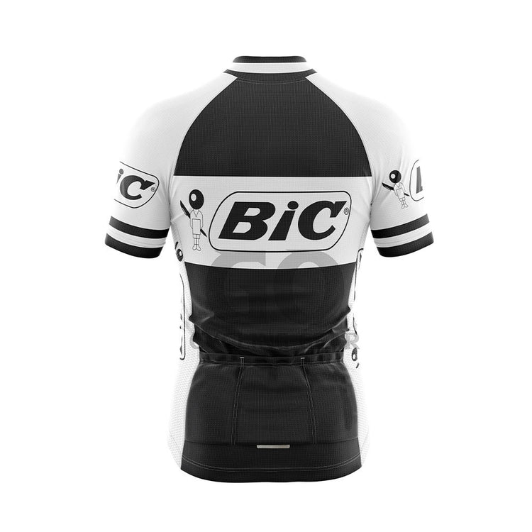 Team Bic Retro Cycling Jersey Black