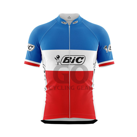 BIC France Short Sleeve Retro Cycling Jersey