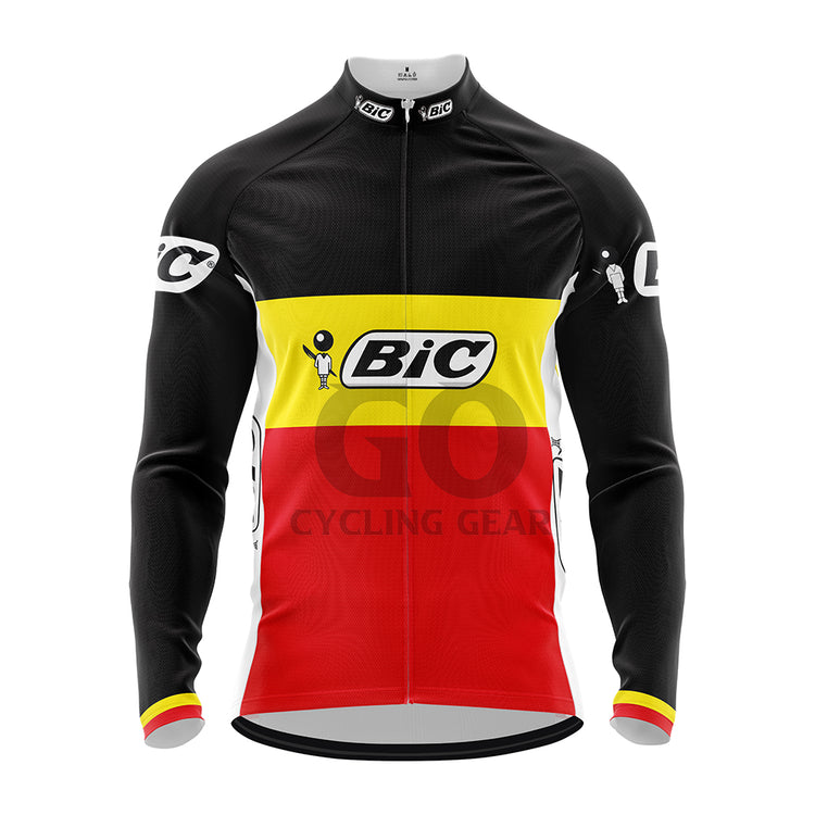 BIC Germany Long Sleeve Retro Cycling Jersey