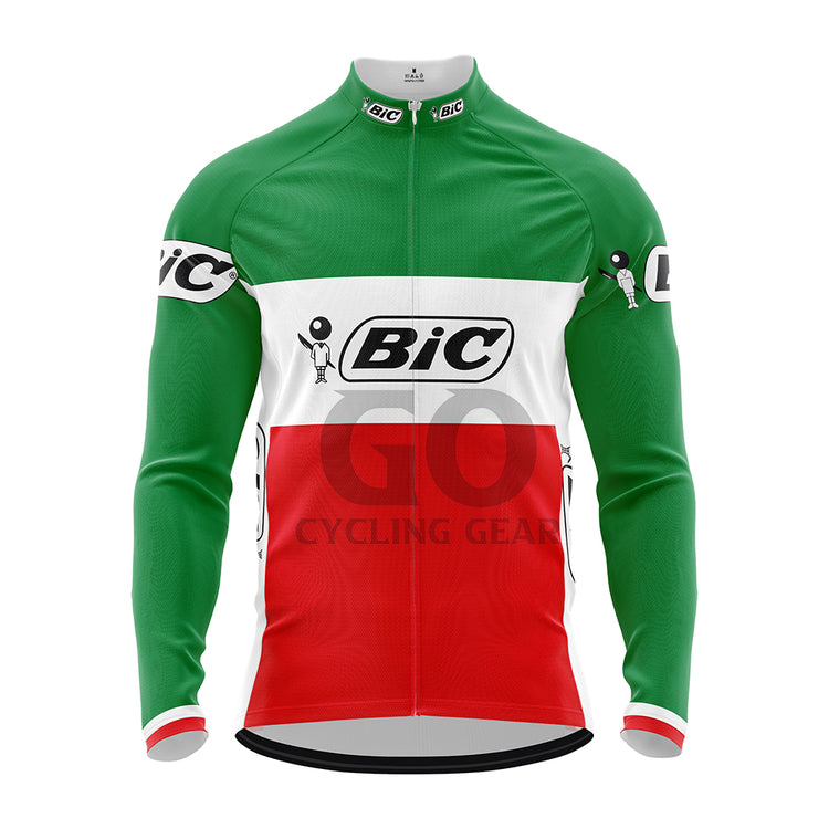 BIC Italy Long Sleeve Retro Cycling Jersey