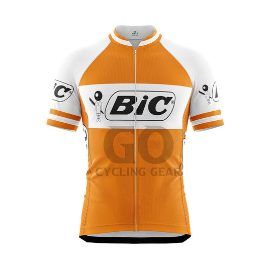 Team Bic Retro Cycling Jersey Orange 1973 Luis Ocaña