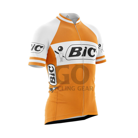 Team Bic Retro Cycling Jersey Orange 1973 Luis Ocaña