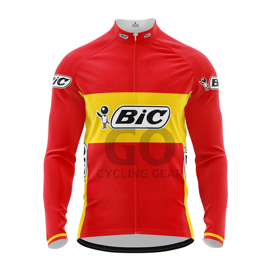 BIC Spain Long Sleeve Retro Cycling Jersey