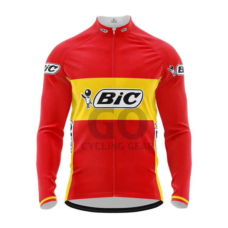 BIC Spain Long Sleeve Retro Cycling Jersey