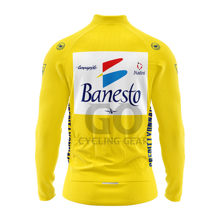 Banesto Long Sleeve Yellow Cycling jersey 1993