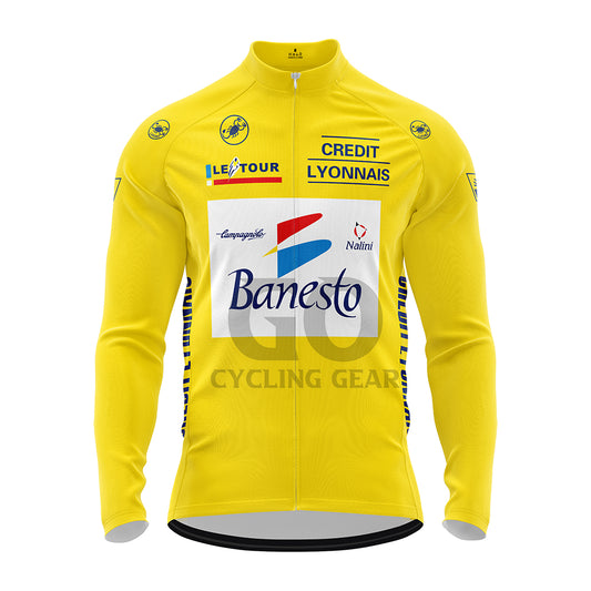 Banesto Long Sleeve Yellow Cycling jersey 1993