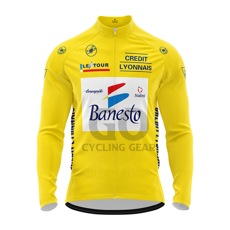 Banesto Long Sleeve Yellow Cycling jersey 1993