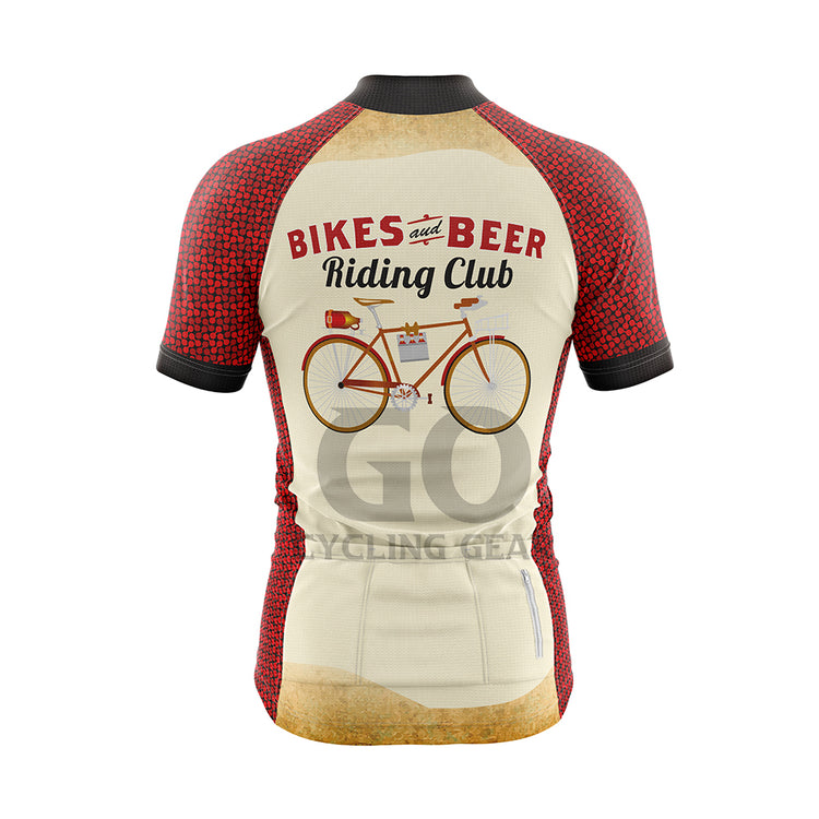 Maillot de cyclisme à manches courtes pour hommes Bike And Beer Riding Club