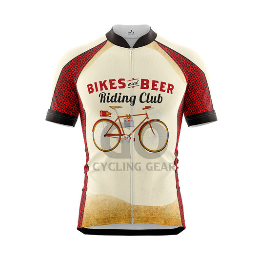 Bike And Beer Riding Club Men's Short-Sleeved Cycling Jersey