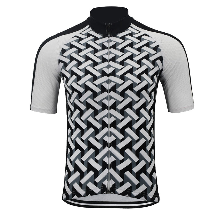 Maillot de cyclisme homme créativité noir blanc