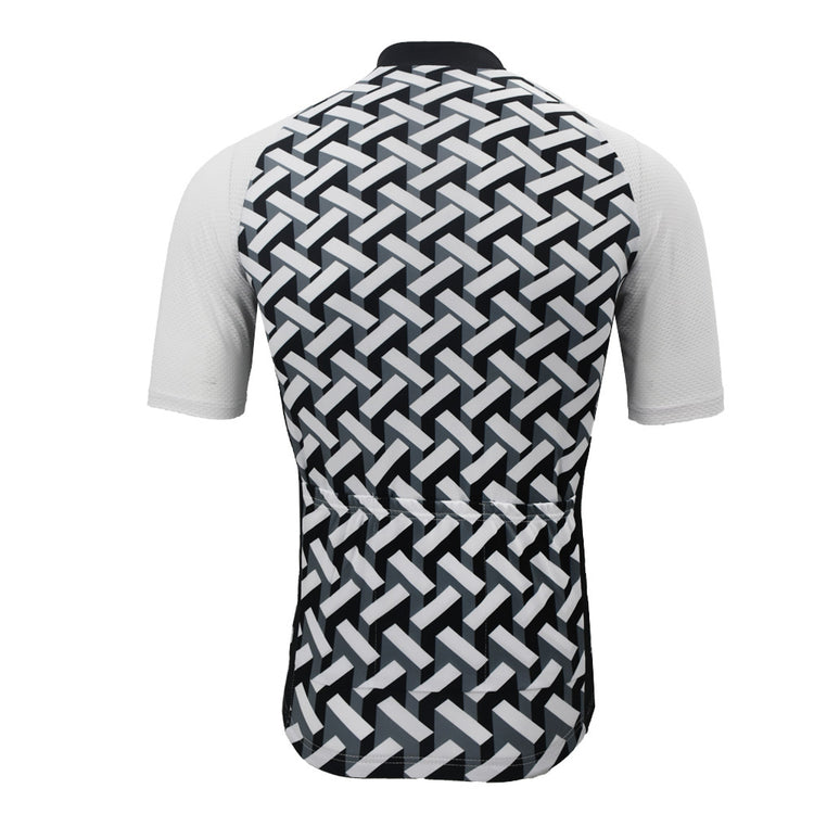 Maillot de cyclisme homme créativité noir blanc