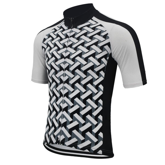 Maillot de cyclisme homme créativité noir blanc