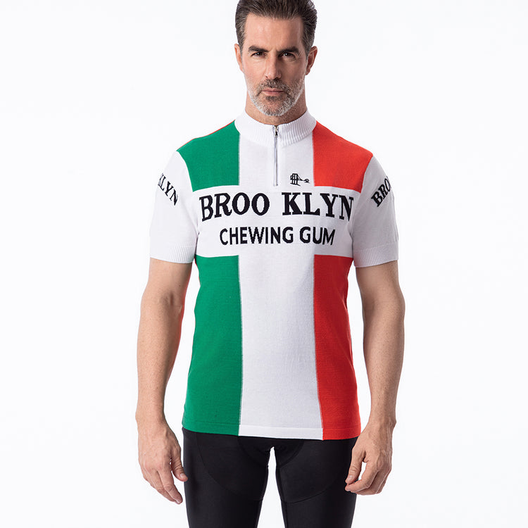 Brooklyn Chewing Gum Italia Maillot de cyclisme rétro en laine 