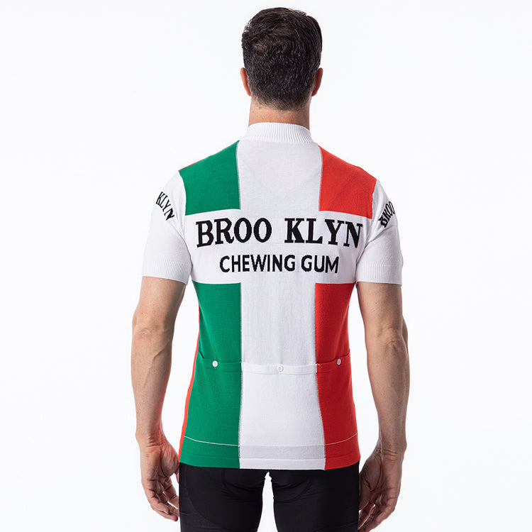 Brooklyn Chewing Gum Italia Maillot de cyclisme rétro en laine 