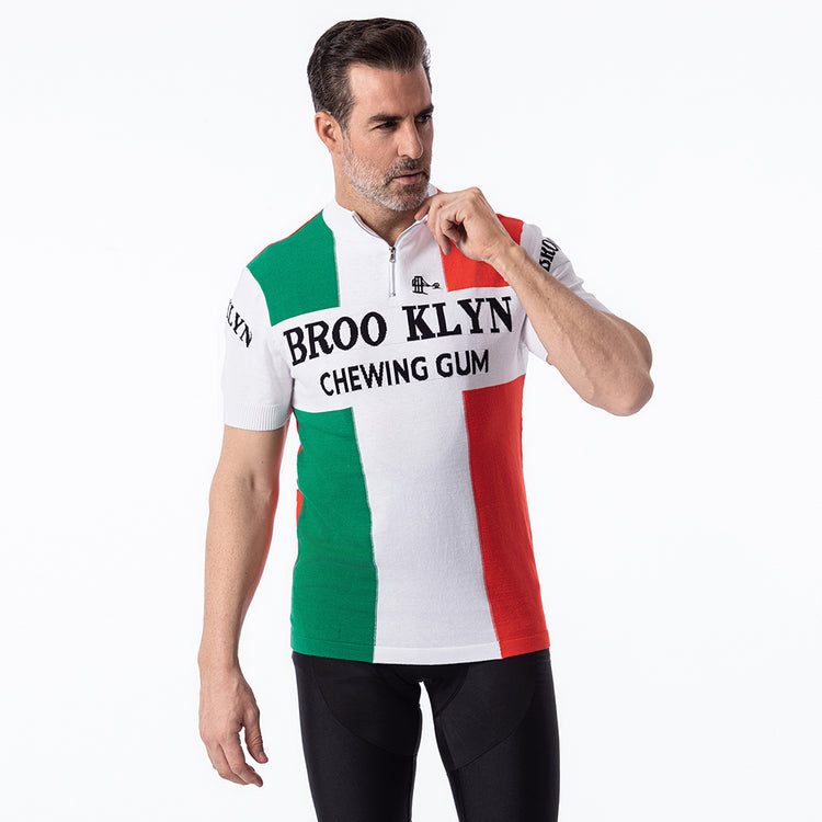 Brooklyn Chewing Gum Italia Maillot de cyclisme rétro en laine 