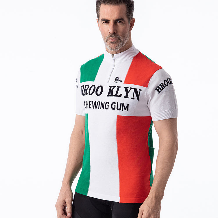 Brooklyn Chewing Gum Italia Maillot de cyclisme rétro en laine 