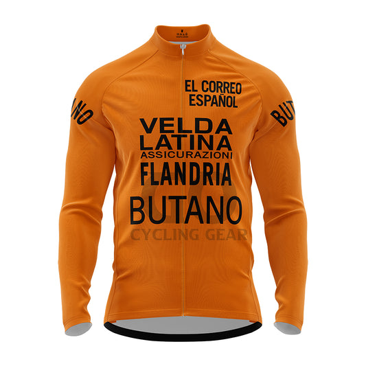 Butano Retro Long Sleeve Cycling Jersey Winner Of The Vuelta A Espana 1977