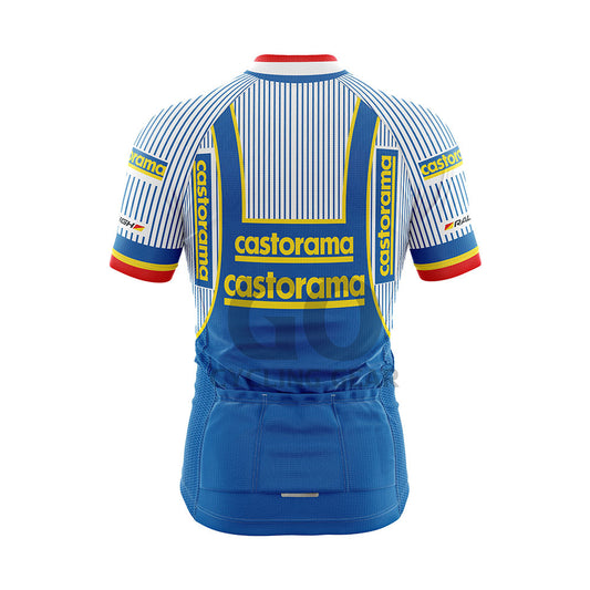 Castorama Maillot de cyclisme rétro à manches courtes