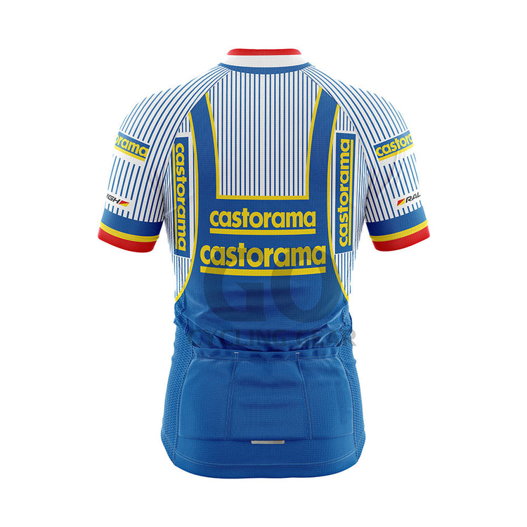 Castorama Radtrikot Retro Kurzarm Fahrradbekleidung