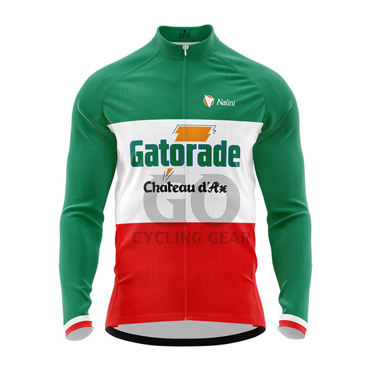 Chateau d'Ax Retro Long Sleeve Cycling Jersey Tour De France 1973