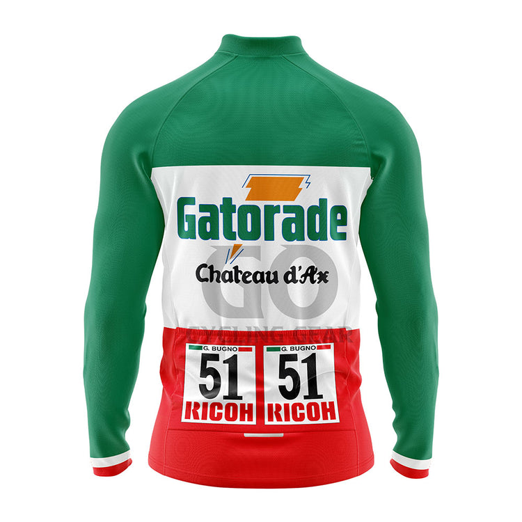 Chateau d'Ax Retro Long Sleeve Cycling Jersey Tour De France 1973