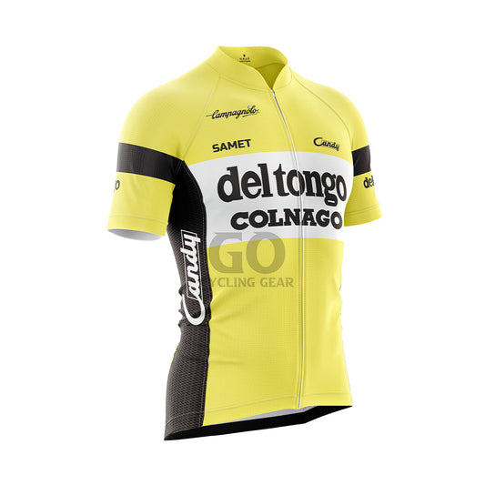 Deltongo Colnago Retro Yellow Cycling Jersey