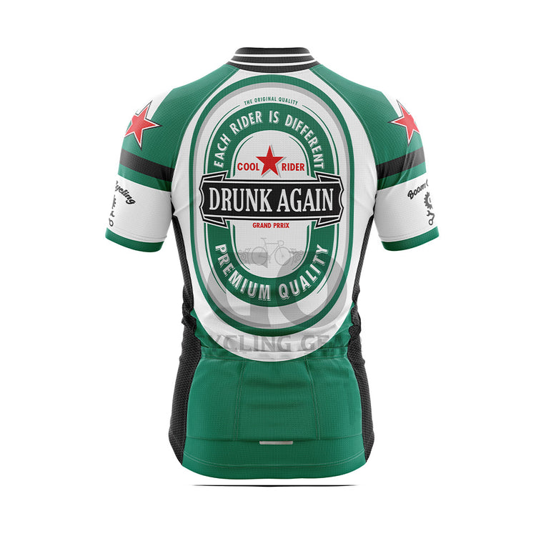 Drunk Again Men Short Sleeve Cycling Jersey