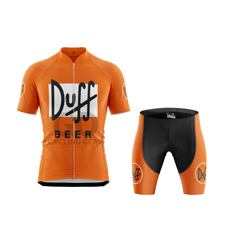 Duffl Beer Men's Short Sleeve Cycling Kits Orange