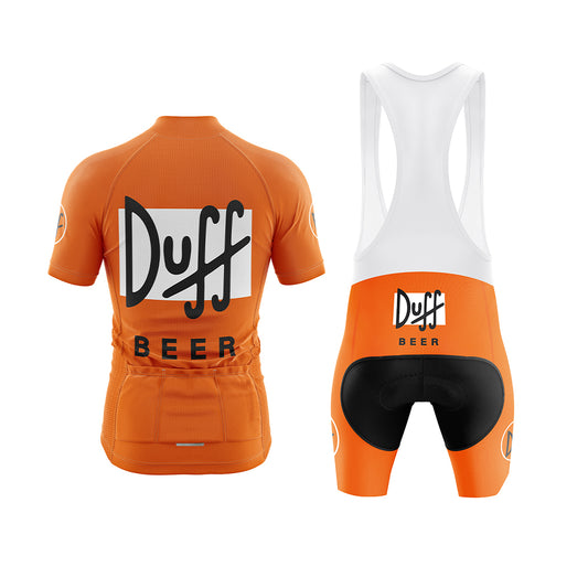 Duffl Beer Men's Short Sleeve Cycling Kits Orange